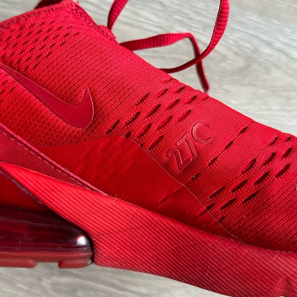 Nike Air Max 270 GS University Red Sneakers with Jelly Plastic Heels - Picture 9 of 11